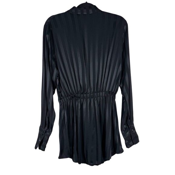 Significant Other Mini Shirt Dress Black Subtle Stripes Women’s Size 8 NWOT - Picture 6 of 9